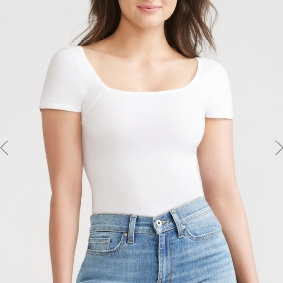 Yummie Anette Seamless Shaping Cotton Thong Bodysuit White - Picture 1 of 16